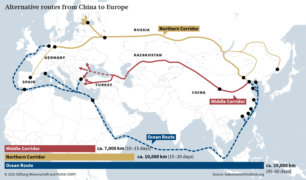 a map of the Belt and Road Initiative routes