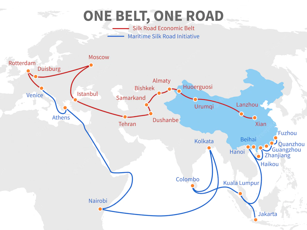The New Silk Road map